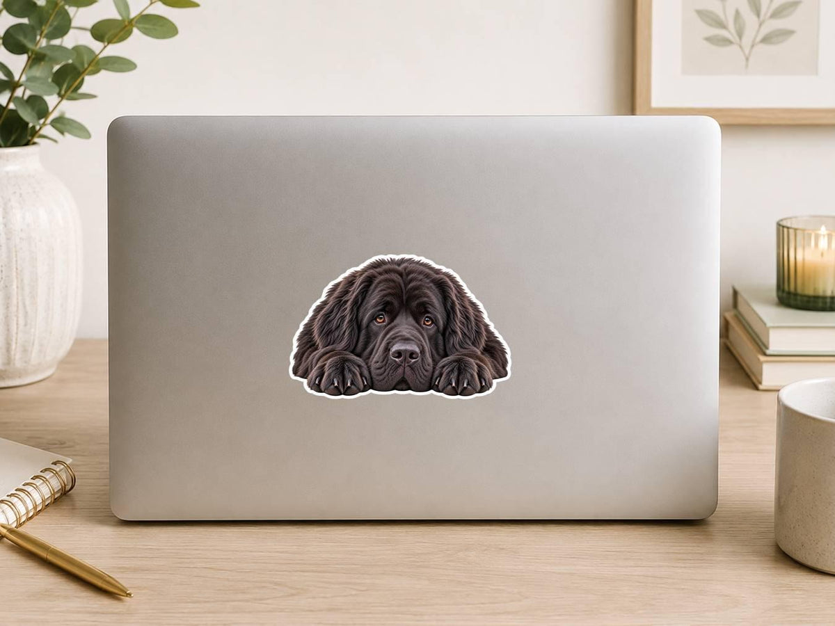 Newfoundland Dog Sticker, Newfie Sticker, Newfoundland Decal, Newfie Dog Gift, Dog Lover Gift, Vinyl Dog StickerST 087