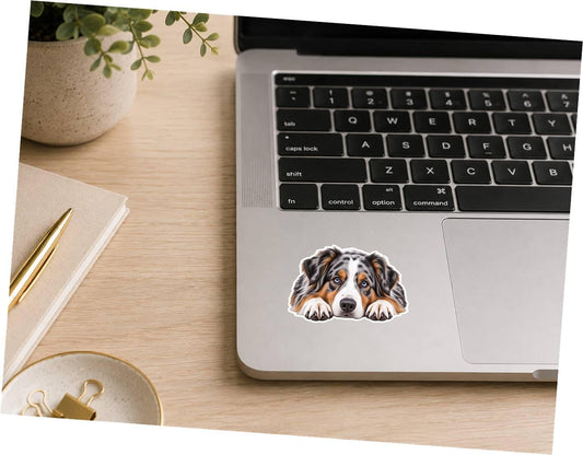 Australian Shepherd Sticker, Aussie Dog Sticker, Blue Merle Aussie Decal, Australian Shepherd Gift, Dog Lover Vinyl Sticker st 088