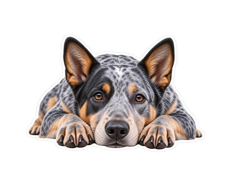 Blue Heeler Sticker, Australian Cattle Dog Sticker, Heeler Dog Decal, Cattle Dog Gift, Dog Lover Vinyl Sticker st 089
