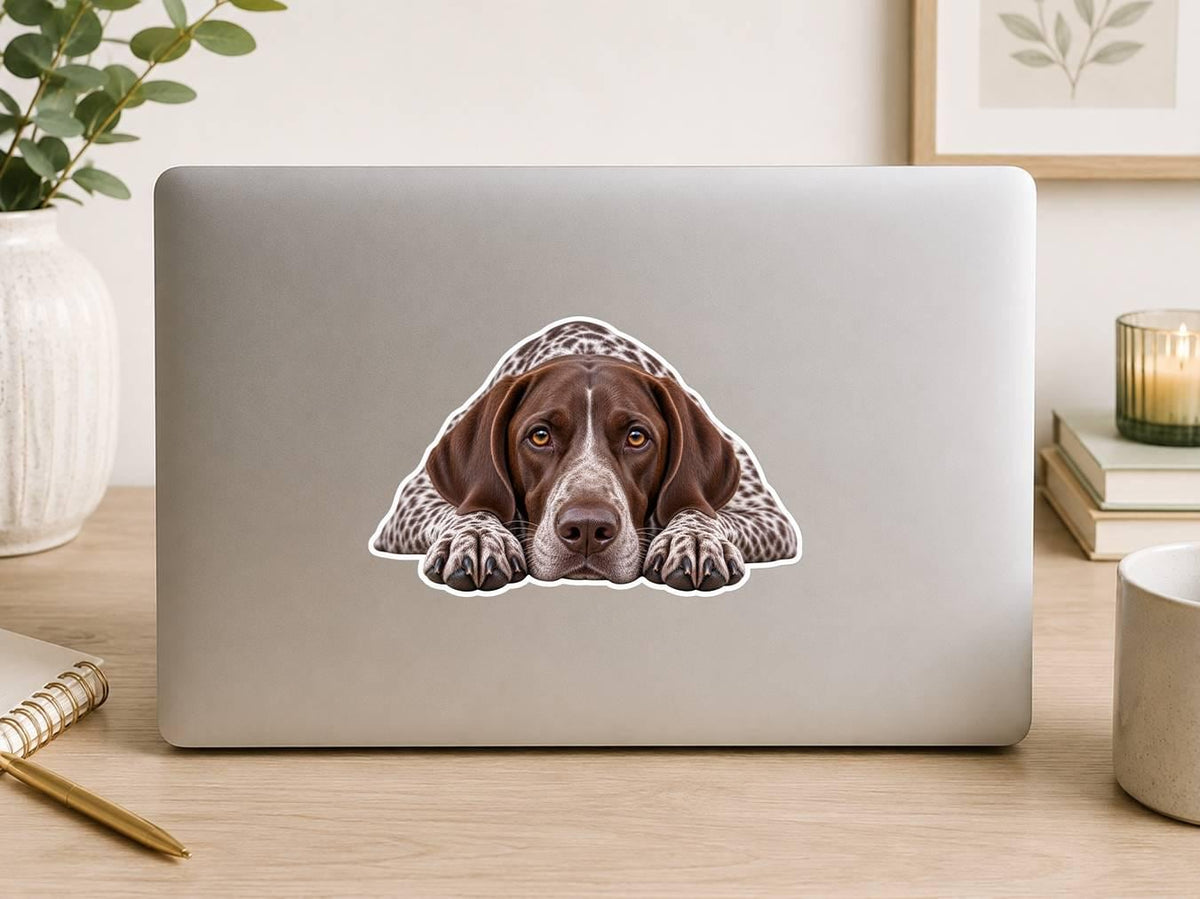 German Shorthaired Pointer Sticker, GSP Dog Sticker, Hunting Dog Decal, Bird Dog Sticker, German Shorthair Gift, Vinyl Dog Sticker st 090