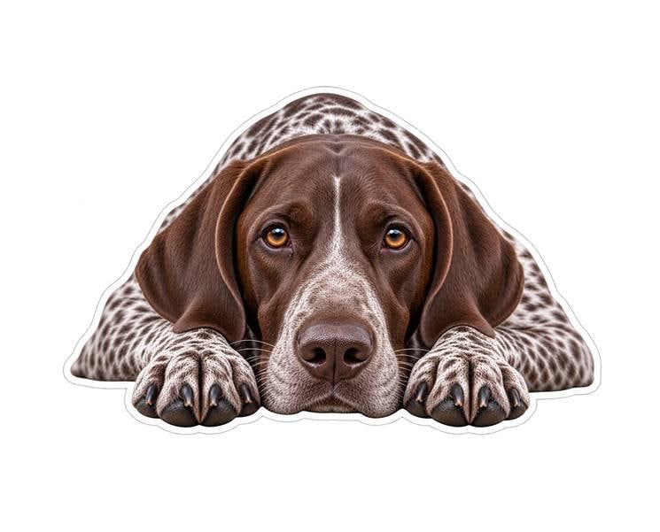 German Shorthaired Pointer Sticker, GSP Dog Sticker, Hunting Dog Decal, Bird Dog Sticker, German Shorthair Gift, Vinyl Dog Sticker st 090