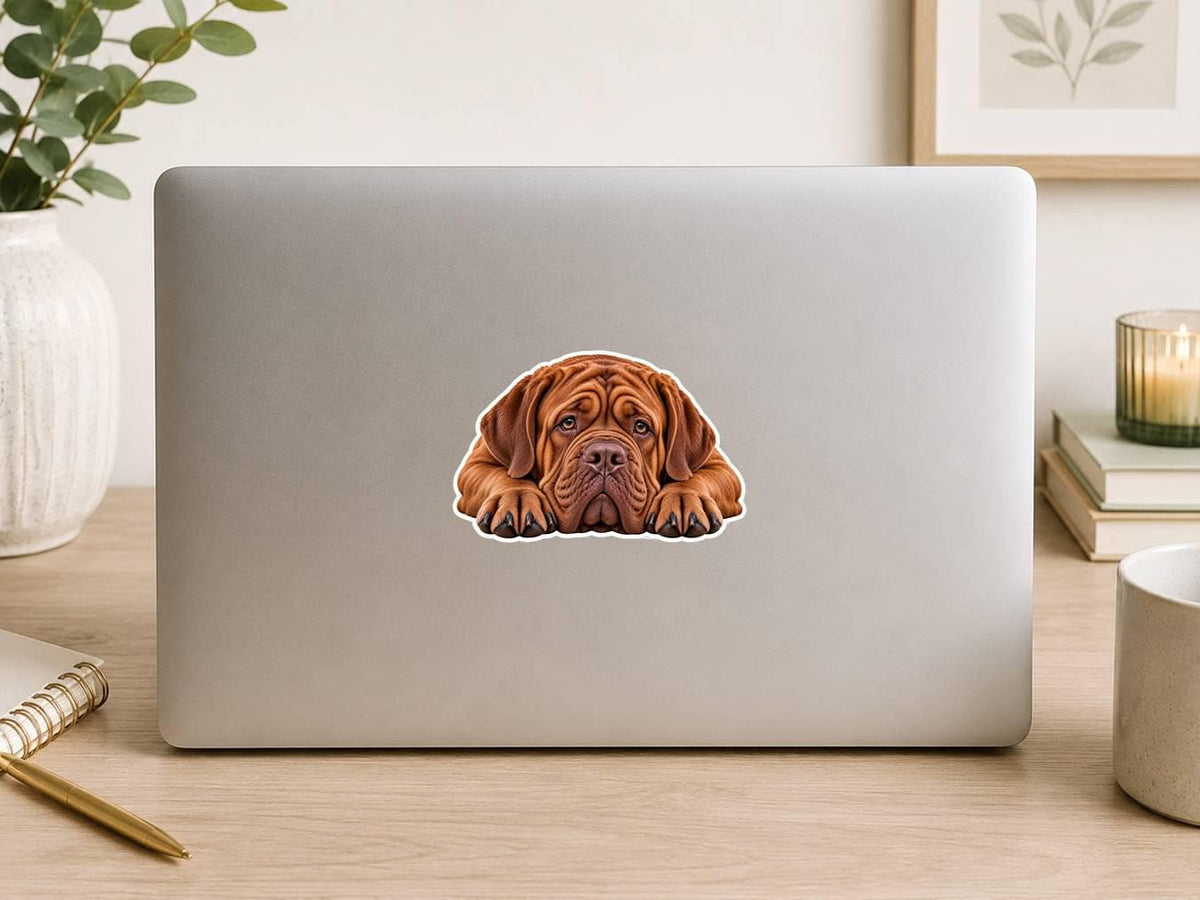 Dogue de Bordeaux Sticker, French Mastiff Sticker, Bordeaux Dog Decal, Dogue de Bordeaux Gift, Mastiff Dog Vinyl Sticker st 092