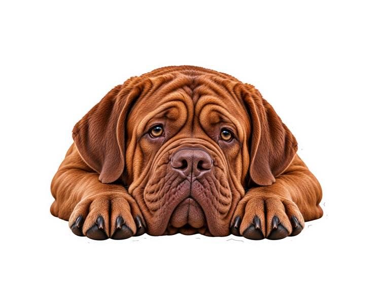 Dogue de Bordeaux Sticker, French Mastiff Sticker, Bordeaux Dog Decal, Dogue de Bordeaux Gift, Mastiff Dog Vinyl Sticker st 092