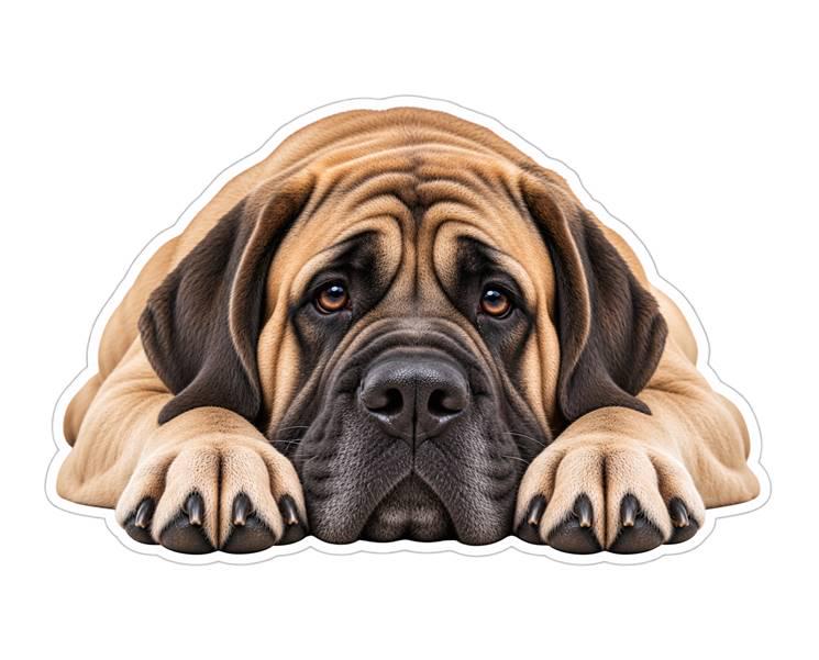 English Mastiff Sticker, Mastiff Dog Sticker, English Mastiff Decal, Mastiff Mom Gift, Giant Breed Dog, Dog Lover Vinyl Sticker st 093