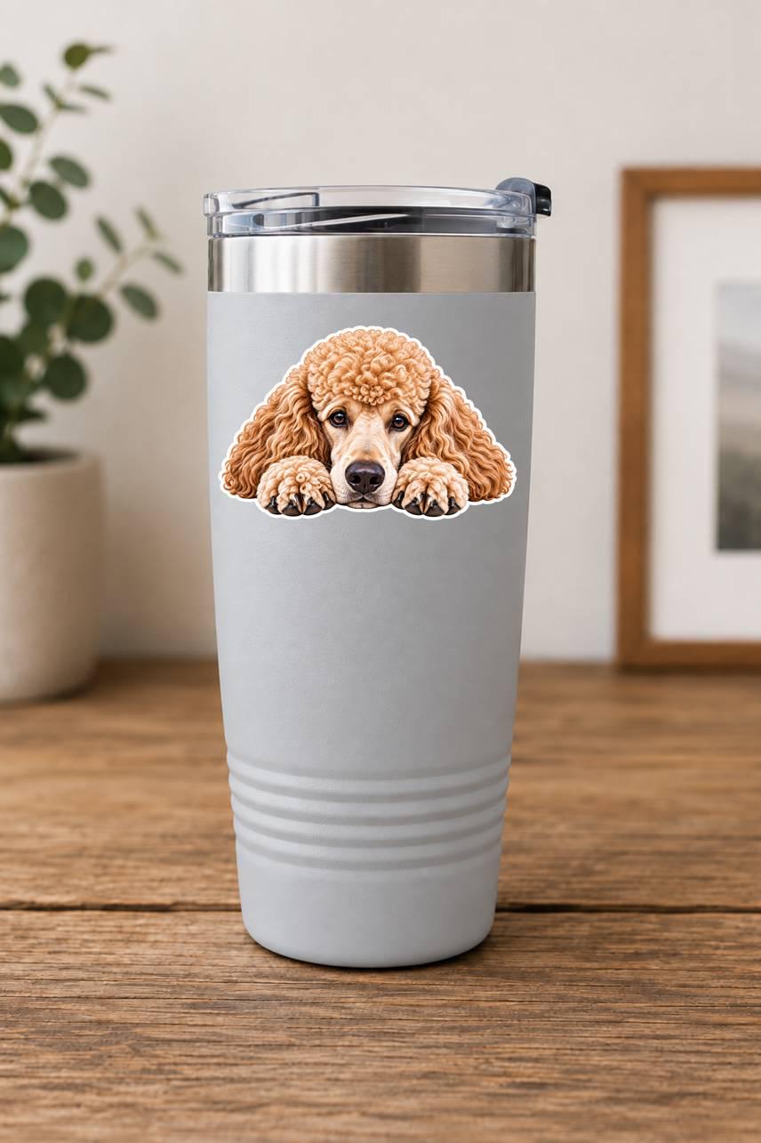 Poodle Sticker, Standard Poodle Sticker, Poodle Dog Decal, Poodle Mom Gift, Poodle Lover Gift, Cute Dog Vinyl Sticker st 095
