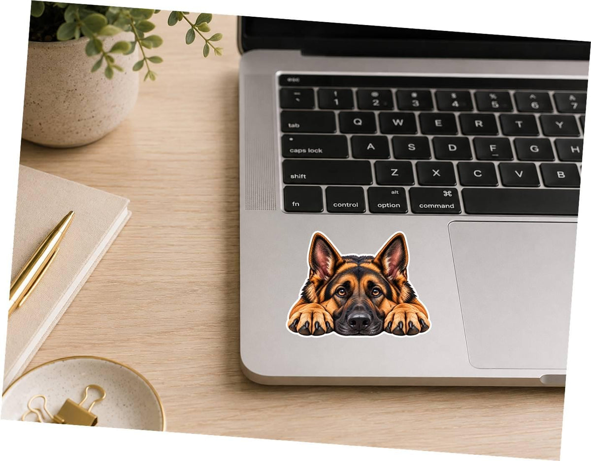 German Shepherd Sticker, GSD Dog Sticker, German Shepherd Decal, Shepherd Dog Gift, GSD Mom Gift, Dog Lover Vinyl Sticker st 098