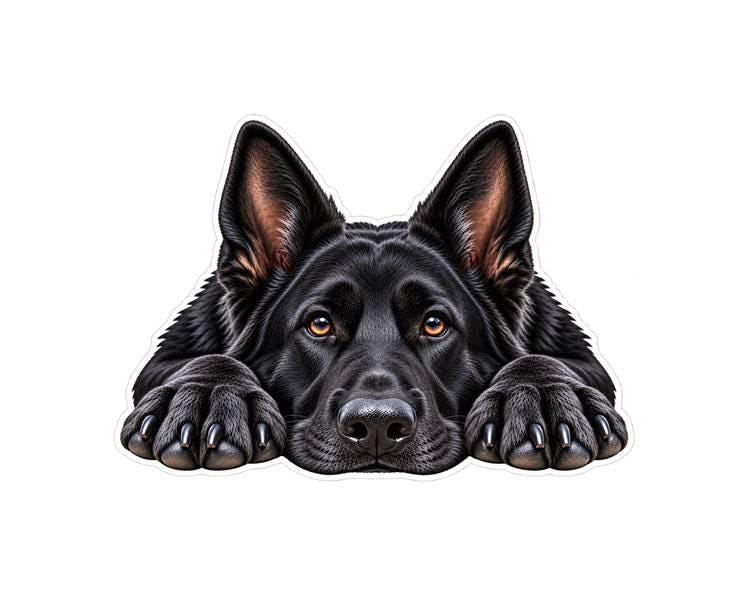 German Shepherd Sticker, GSD Dog Sticker, German Shepherd Decal, Shepherd Dog Gift, GSD Mom Gift, Dog Lover Vinyl Sticker st 098