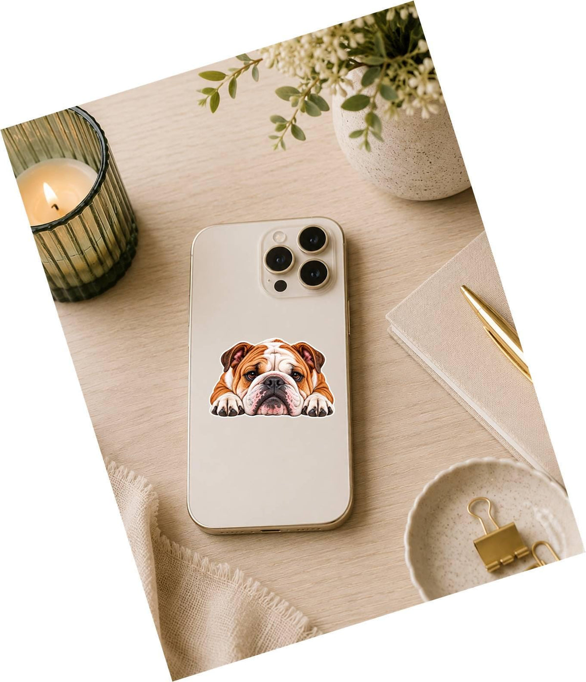 English Bulldog Sticker, Bulldog Dog Sticker, English Bulldog Decal, Bulldog Mom Gift, Bulldog Lover Gift, Vinyl Dog Sticker st 100