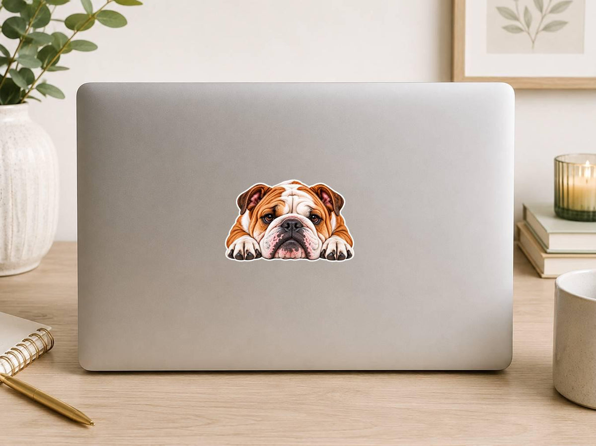 English Bulldog Sticker, Bulldog Dog Sticker, English Bulldog Decal, Bulldog Mom Gift, Bulldog Lover Gift, Vinyl Dog Sticker st 100