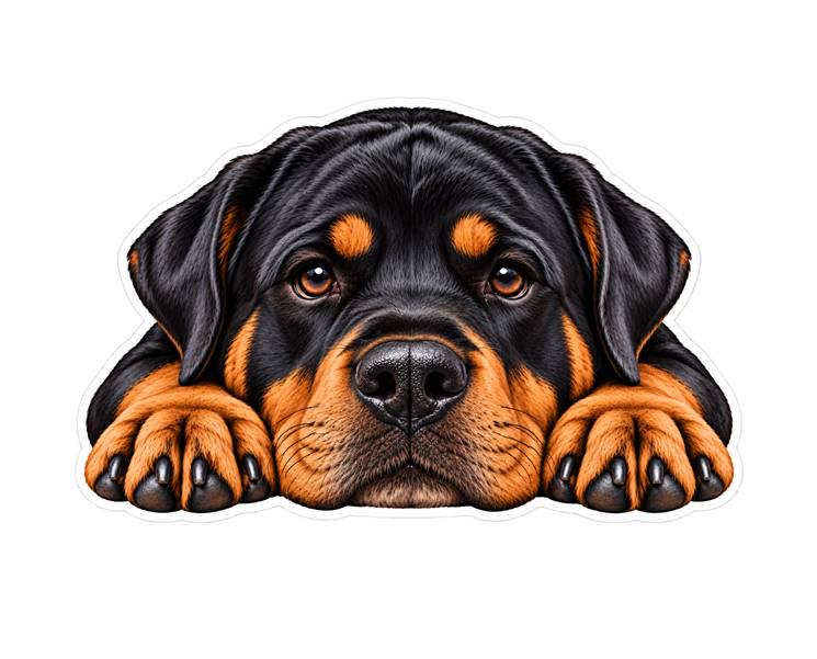 Rottweiler Sticker, Rottie Dog Sticker, Rottweiler Decal, Rottweiler Mom Gift, Rottie Gift, Dog Lover Vinyl Sticker st 101