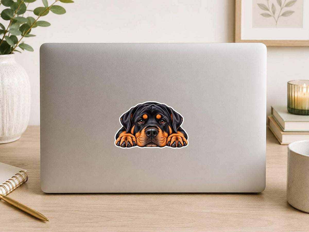 Rottweiler Sticker, Rottie Dog Sticker, Rottweiler Decal, Rottweiler Mom Gift, Rottie Gift, Dog Lover Vinyl Sticker st 101