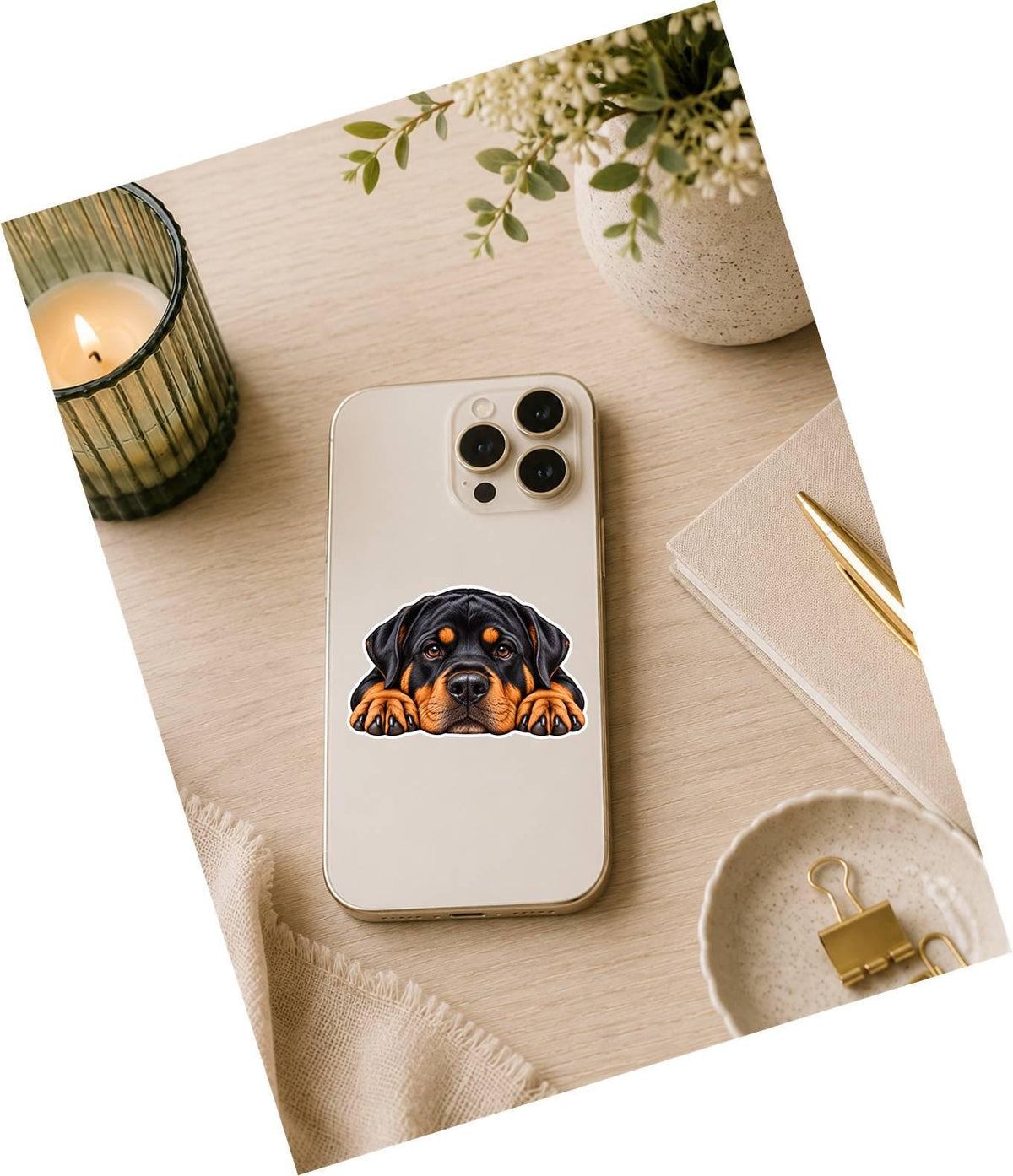 Rottweiler Sticker, Rottie Dog Sticker, Rottweiler Decal, Rottweiler Mom Gift, Rottie Gift, Dog Lover Vinyl Sticker st 101