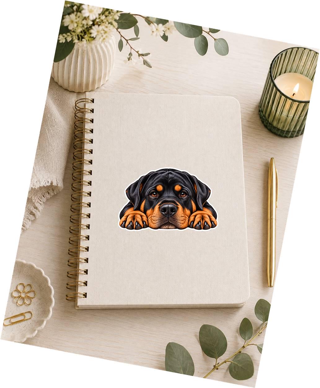 Rottweiler Sticker, Rottie Dog Sticker, Rottweiler Decal, Rottweiler Mom Gift, Rottie Gift, Dog Lover Vinyl Sticker st 101