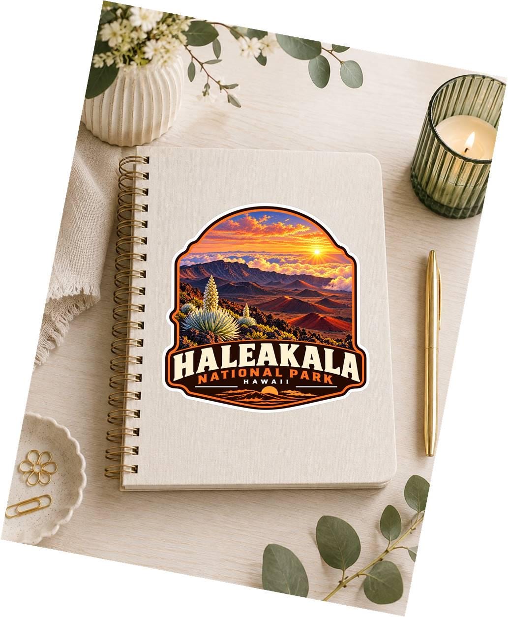 Haleakalā National Park Sticker, Maui Hawaii Travel Vinyl Decal, National Park Sticker ST 154