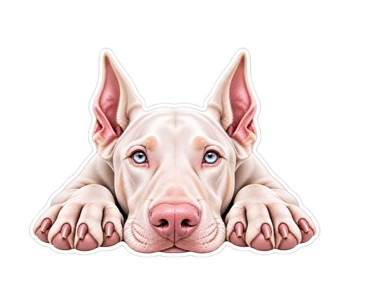 Doberman Pinscher Sticker, Doberman Dog Vinyl Decal, Waterproof Laminated Sticker st 102