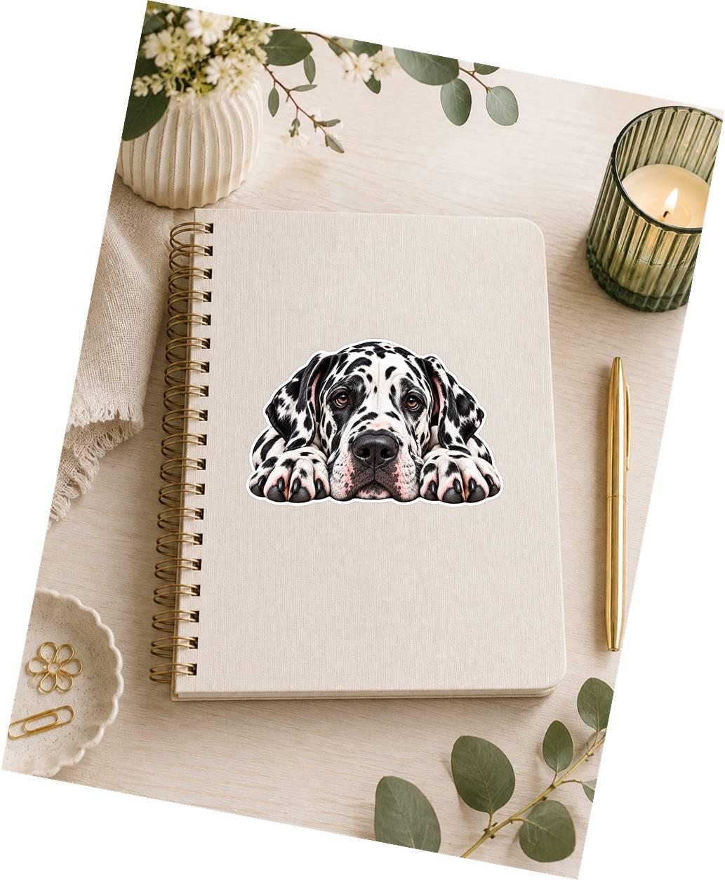 Great Dane Sticker, Great Dane Dog Vinyl Decal, Waterproof Laminated Dog Sticker st 103