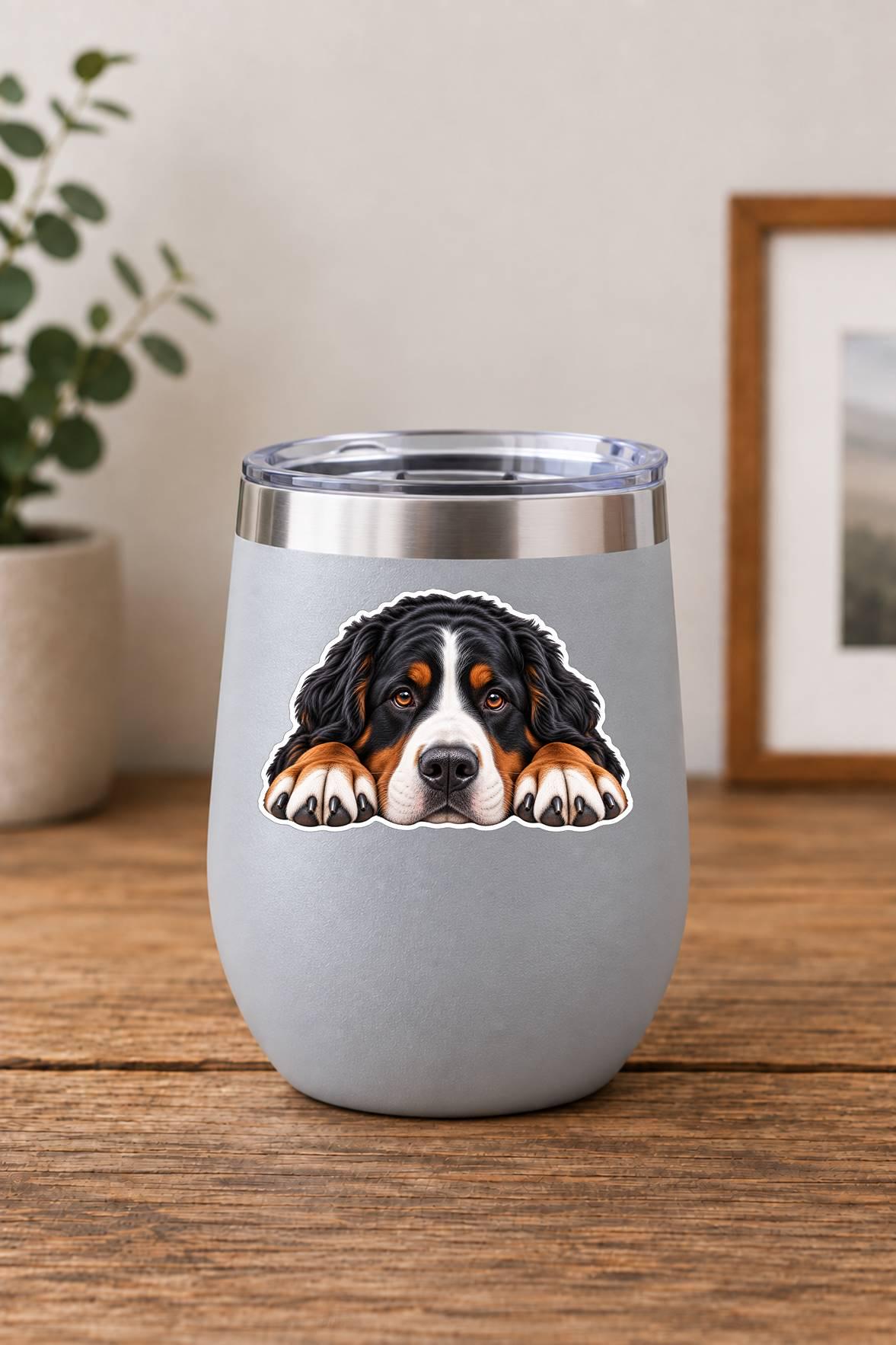 Bernese Mountain Dog Sticker, Berner Dog Vinyl Decal, Waterproof Laminated Dog Sticker st 108