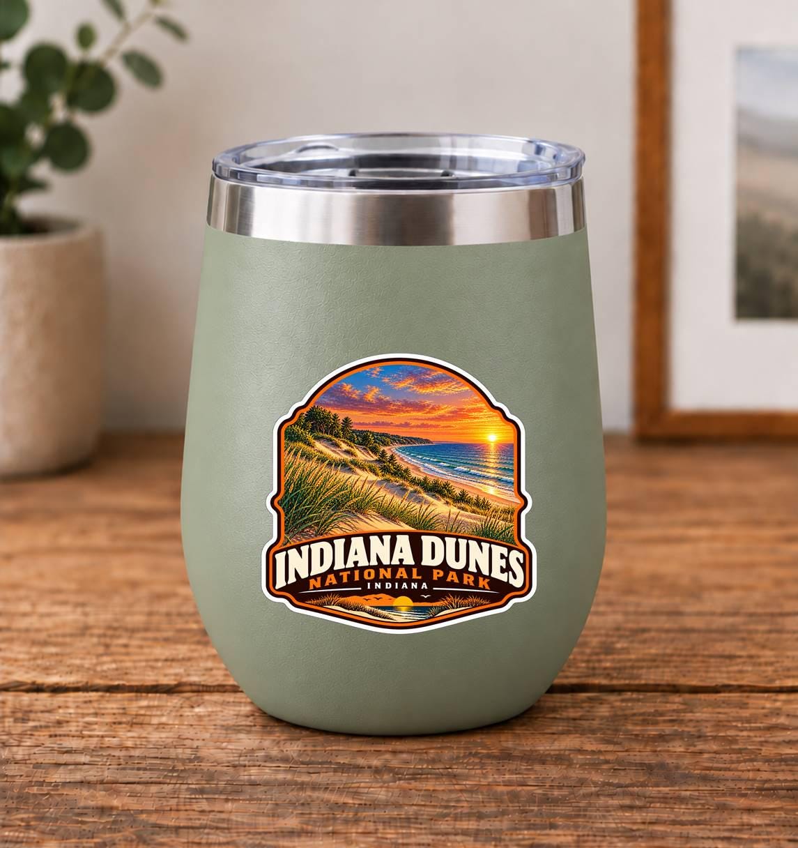 Indiana Dunes National Park Sticker | Indiana National Park Decal | Lake Michigan Travel Sticker Outdoor Vinyl Decal ST 156