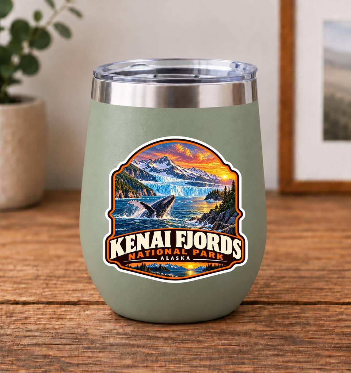 Kenai Fjords National Park Sticker | Alaska National Park Decal | Glacier Whale Sticker ST 162