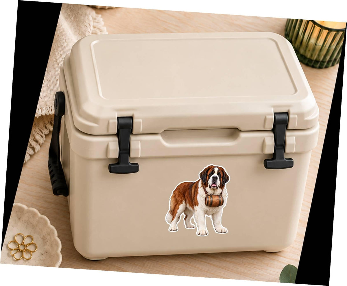 Saint Bernard Sticker | Whiskey Barrel Dog Decal | St Bernard Rescue Dog Sticker st 164