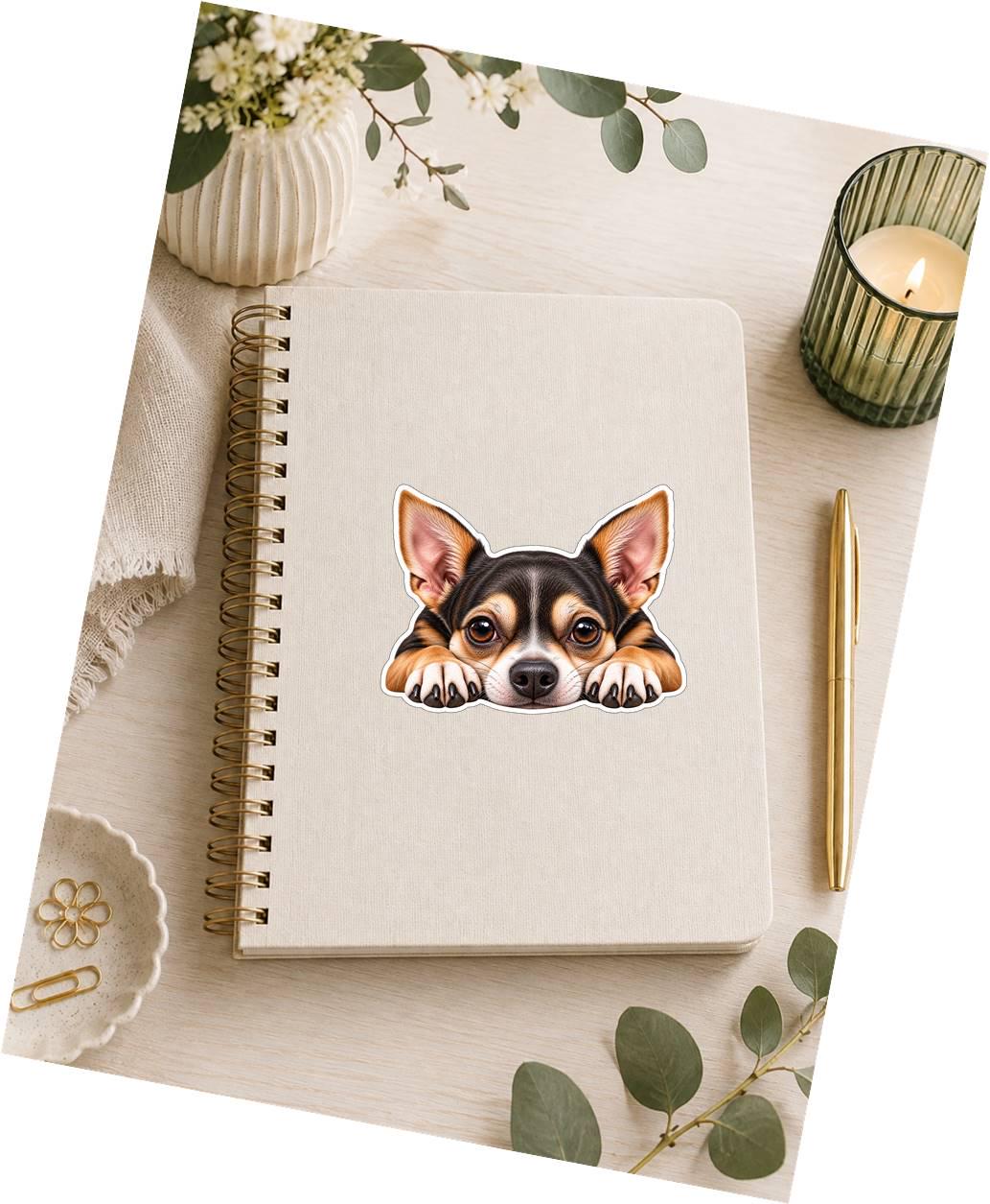 Chihuahua Sticker, Chihuahua Dog Vinyl Decal, Waterproof Laminated Dog Sticker st 109