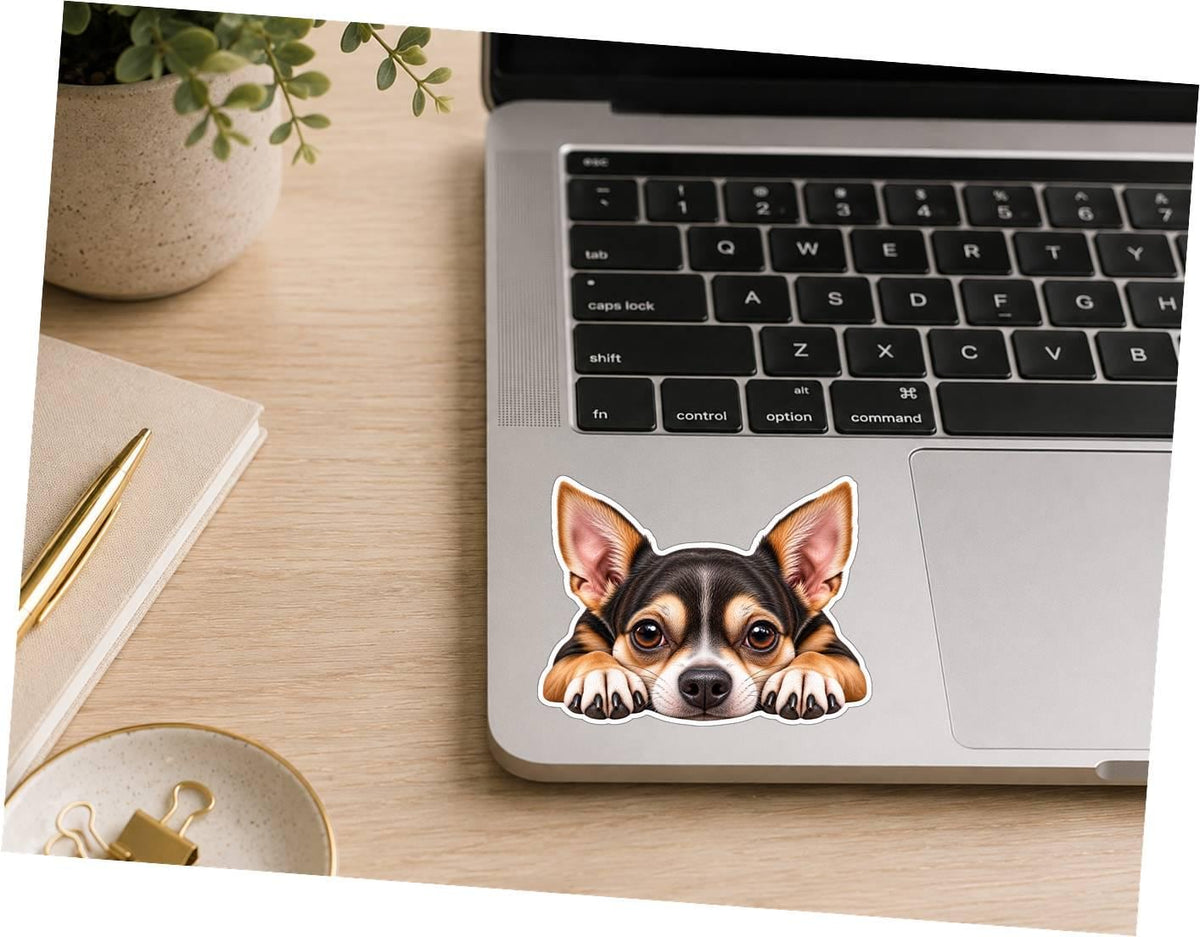 Chihuahua Sticker, Chihuahua Dog Vinyl Decal, Waterproof Laminated Dog Sticker st 109