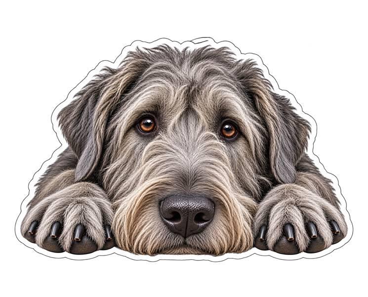 Irish Wolfhound Sticker, Irish Wolfhound Dog Vinyl Decal, Waterproof Laminated Dog Sticker st 111