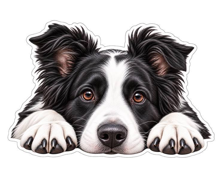 Border Collie Sticker, Border Collie Dog Vinyl Decal, Waterproof Laminated Dog Sticker st 113