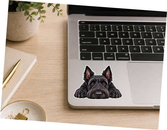 Scottie Dog Sticker, Scottish Terrier Vinyl Decal, Waterproof Laminated Dog Sticker st 116