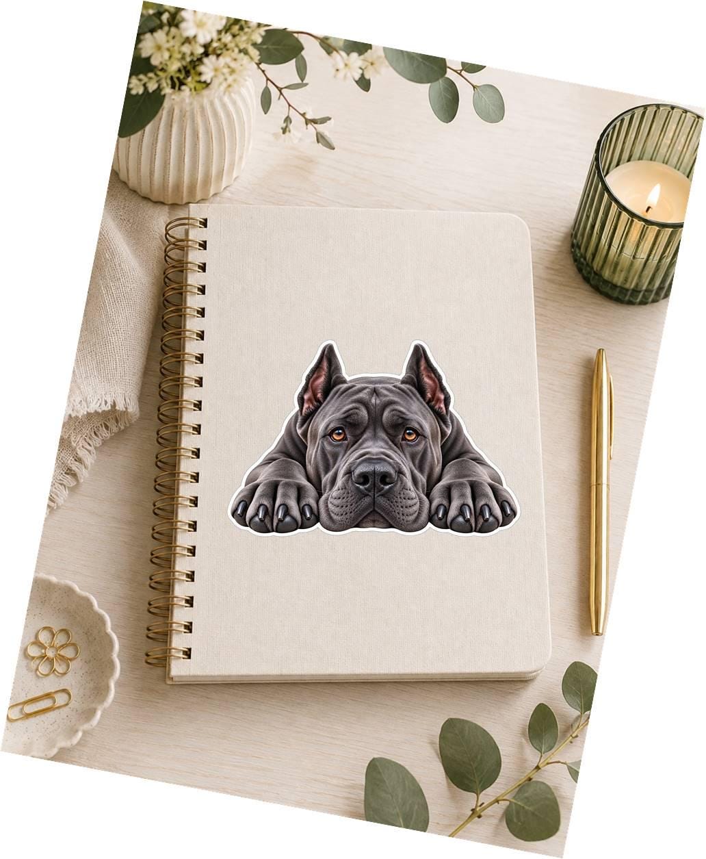 Cane Corso Sticker, Italian Mastiff Dog Vinyl Decal, Waterproof Laminated Dog Sticker st 117