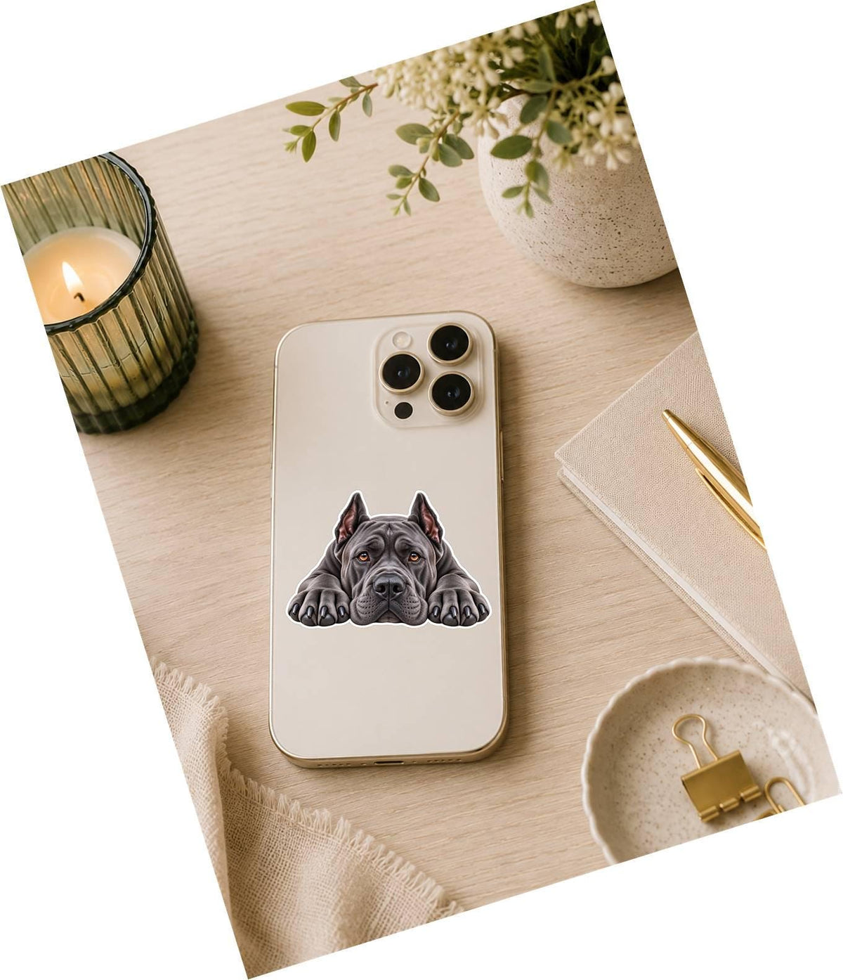 Cane Corso Sticker, Italian Mastiff Dog Vinyl Decal, Waterproof Laminated Dog Sticker st 117