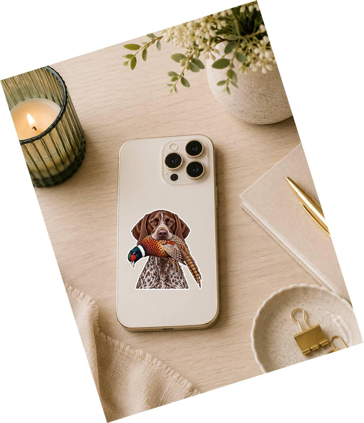 German Shorthaired Pointer Sticker, GSP Dog Sticker, Hunting Dog Decal ST 118