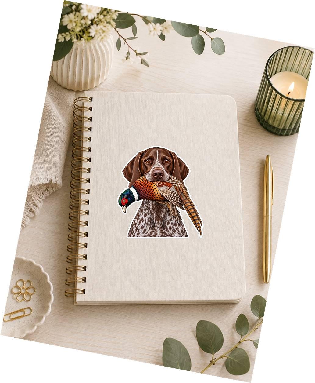German Shorthaired Pointer Sticker, GSP Dog Sticker, Hunting Dog Decal ST 118