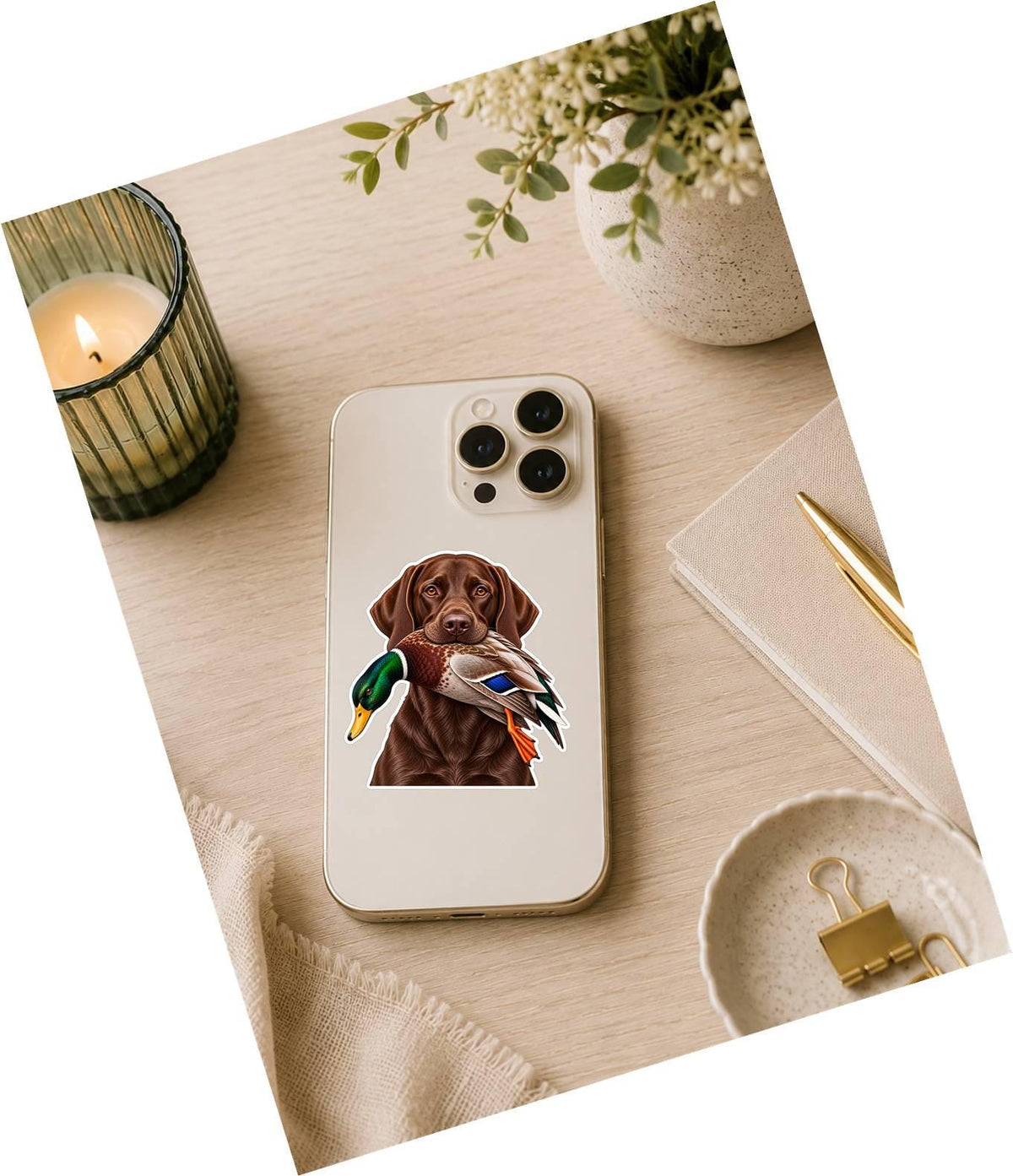 Labrador Retriever Sticker, Lab Sticker, Labrador Dog Decal, Duck Hunting Sticker ST 119