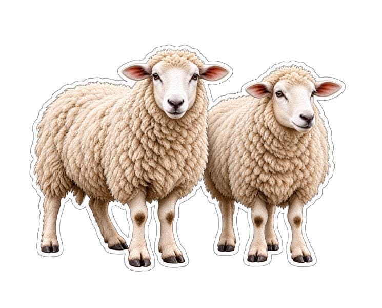 Border Collie Herding Sheep Stickers, Sheepdog Vinyl Decal, Farm Dog Sticker ST 120