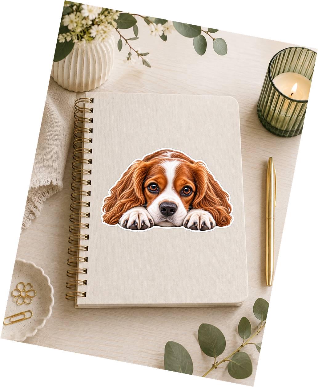 Cavalier King Charles Spaniel Sticker, Cavalier Dog Vinyl Decal, Waterproof Laminated Dog st 125