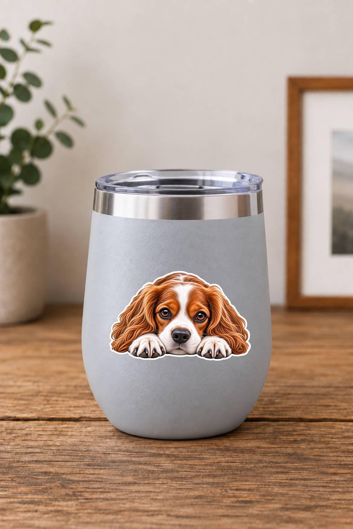 Cavalier King Charles Spaniel Sticker, Cavalier Dog Vinyl Decal, Waterproof Laminated Dog st 125