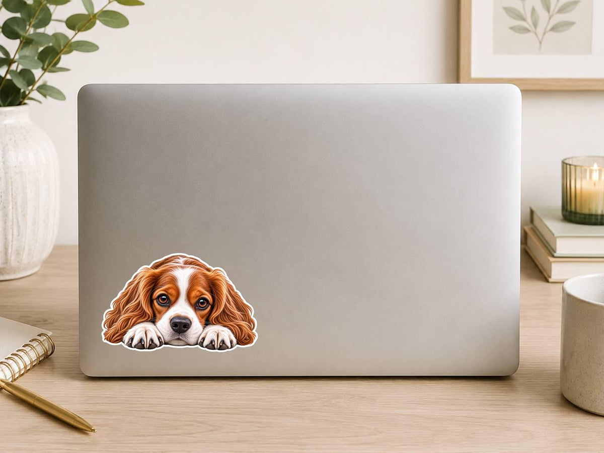 Cavalier King Charles Spaniel Sticker, Cavalier Dog Vinyl Decal, Waterproof Laminated Dog st 125