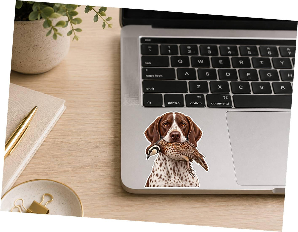 English Pointer Sticker, Pointer Hunting Dog Vinyl Decal, Quail Hunting Sticker ST 126