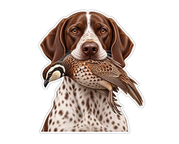 English Pointer Sticker, Pointer Hunting Dog Vinyl Decal, Quail Hunting Sticker ST 126