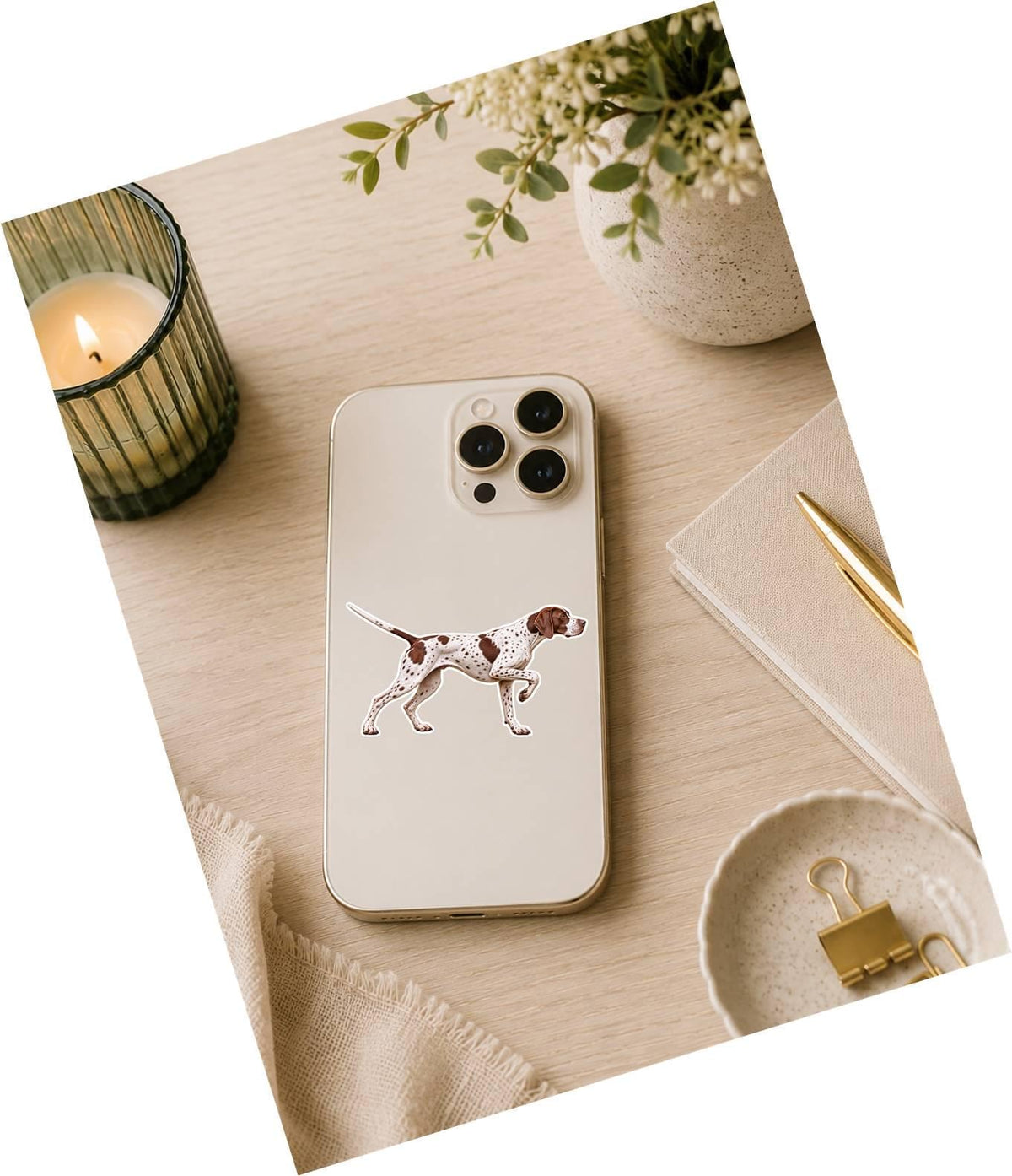 English Pointer Sticker, Bird Dog Vinyl Decal, Quail Hunting Dog Sticker ST 131