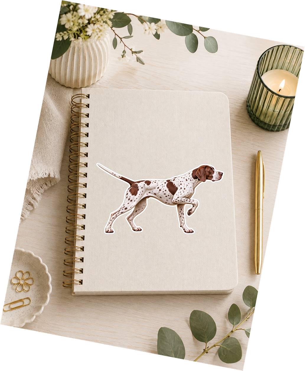 English Pointer Sticker, Bird Dog Vinyl Decal, Quail Hunting Dog Sticker ST 131