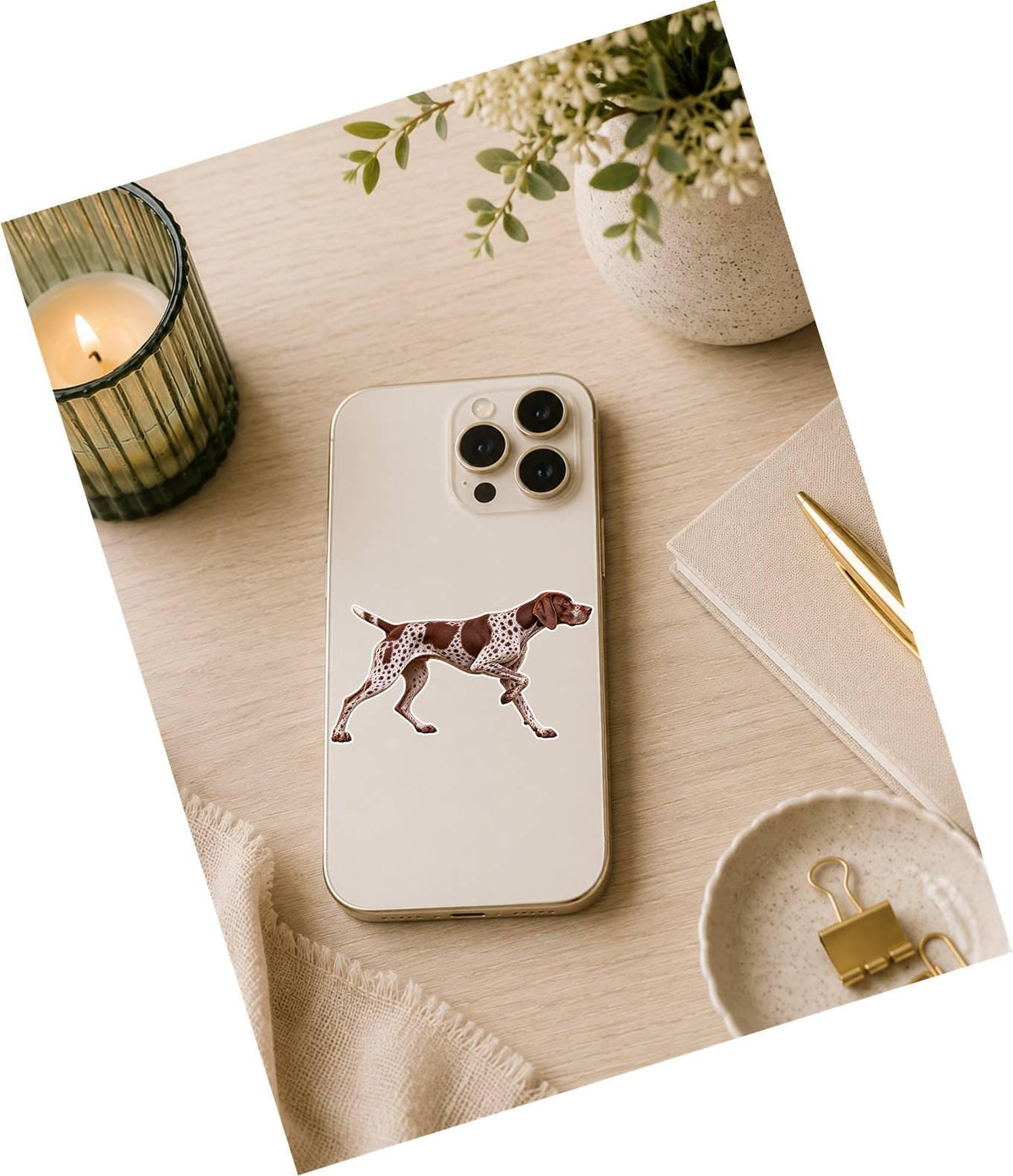 German Shorthaired Pointer Sticker, GSP Hunting Dog Vinyl Decal, Bird Dog Sticker ST 129
