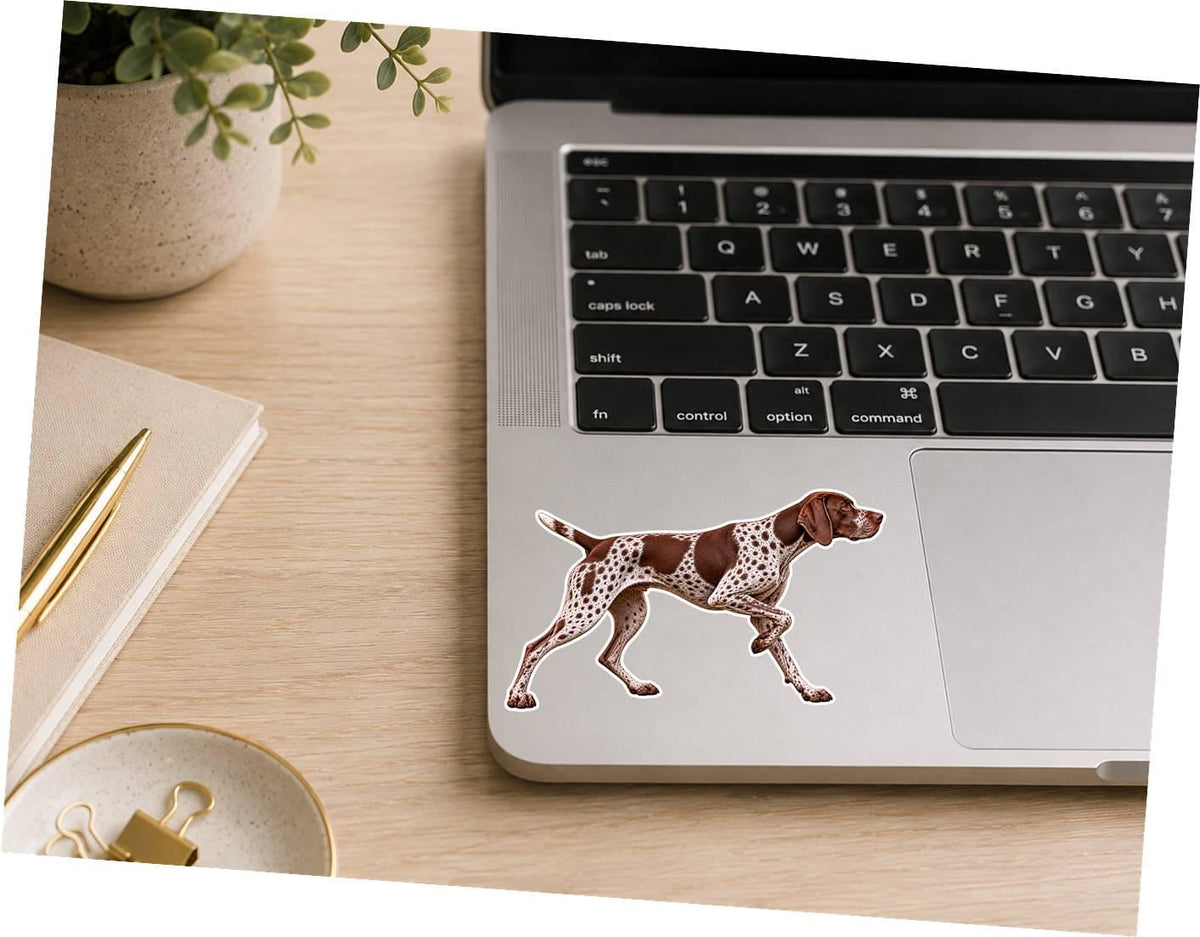 German Shorthaired Pointer Sticker, GSP Hunting Dog Vinyl Decal, Bird Dog Sticker ST 129