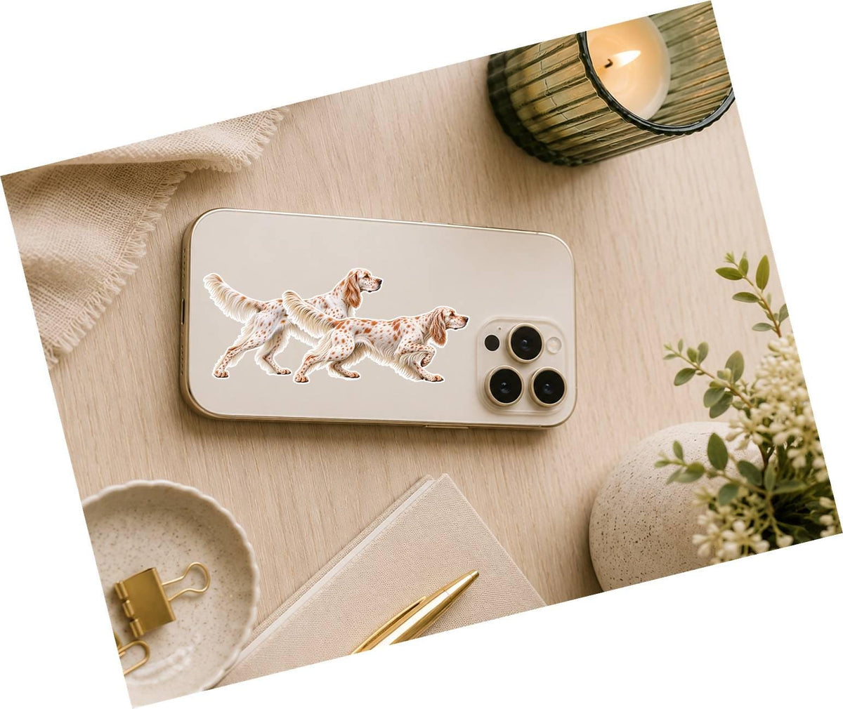 English Setter Sticker, Setters Hunting Dogs Vinyl Decal, Bird Dog Sticker ST 128