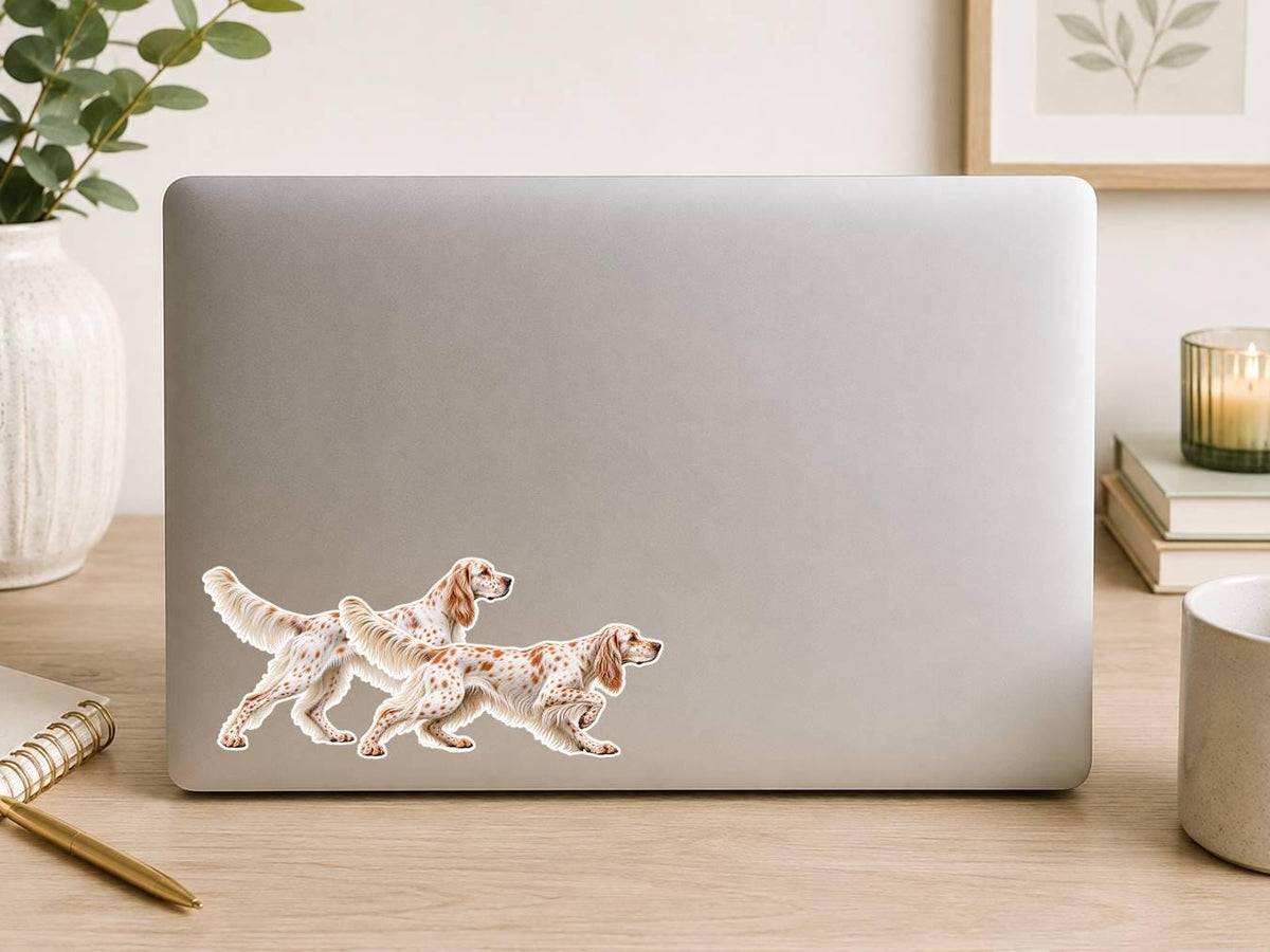 English Setter Sticker, Setters Hunting Dogs Vinyl Decal, Bird Dog Sticker ST 128