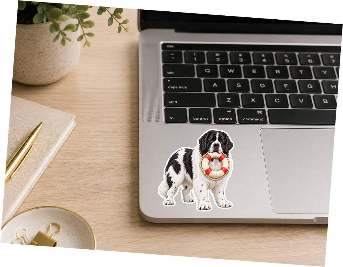 Newfoundland Dog Sticker, Newfie Vinyl Decal, Waterproof Laminated Dog Sticker 169