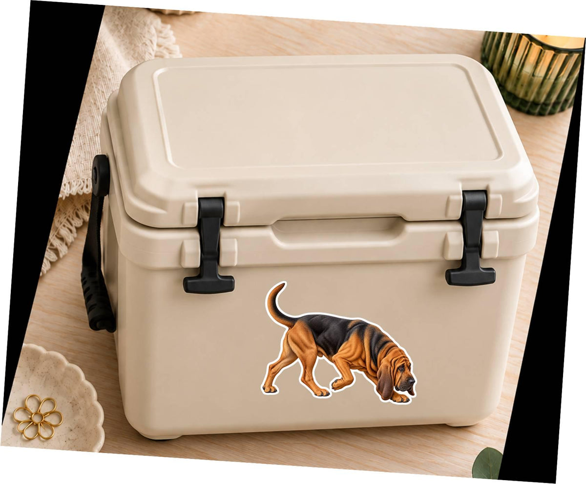 Bloodhound Sticker, Bloodhound Dog Vinyl Decal Waterproof Laminated Dog Sticker ST 165