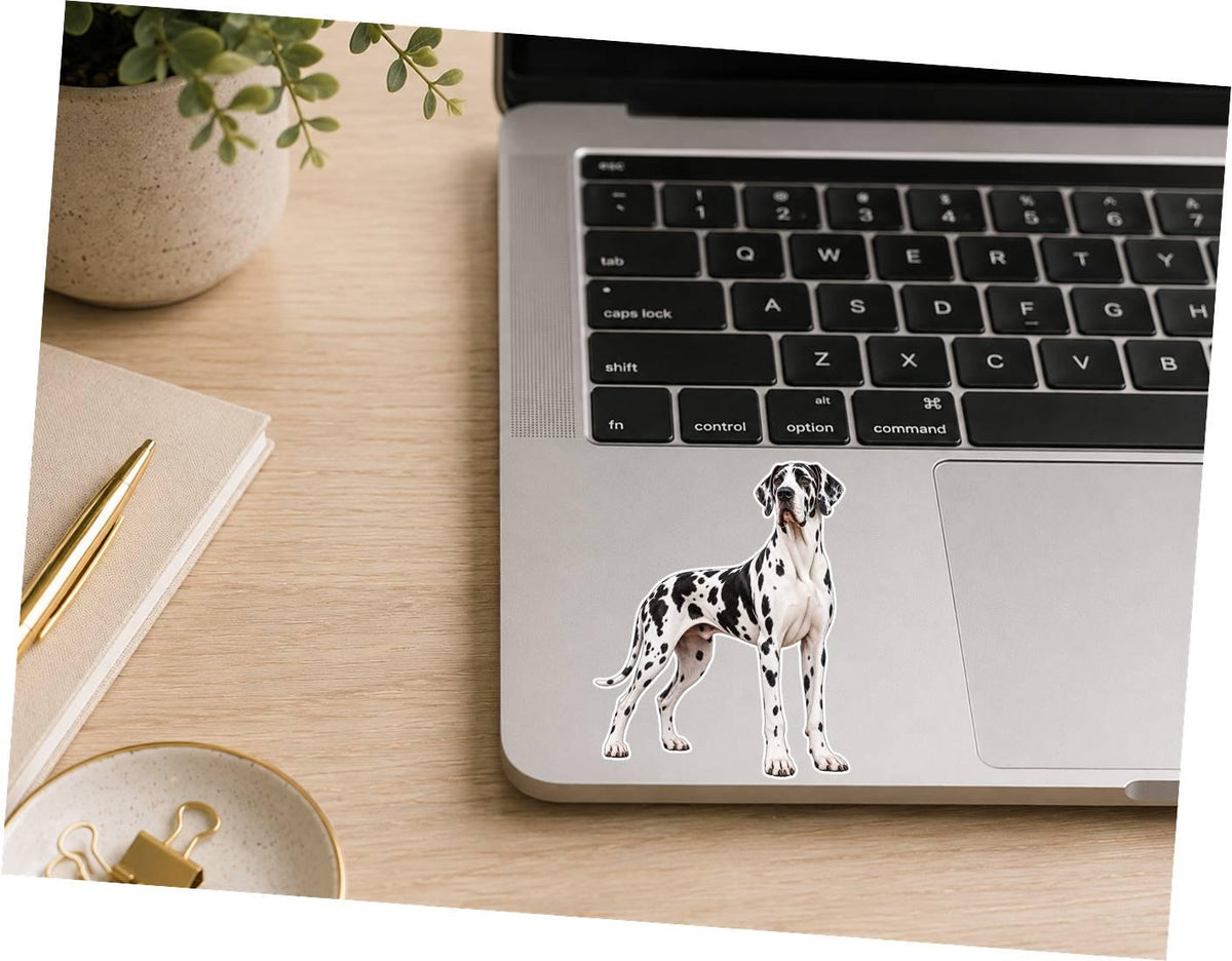 Great Dane Sticker, Great Dane Dog Vinyl Decal, Waterproof Laminated Dog Sticker st 174