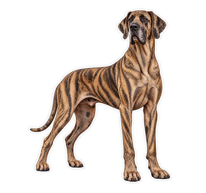 Great Dane Sticker, Great Dane Dog Vinyl Decal, Waterproof Laminated Dog Sticker st 174